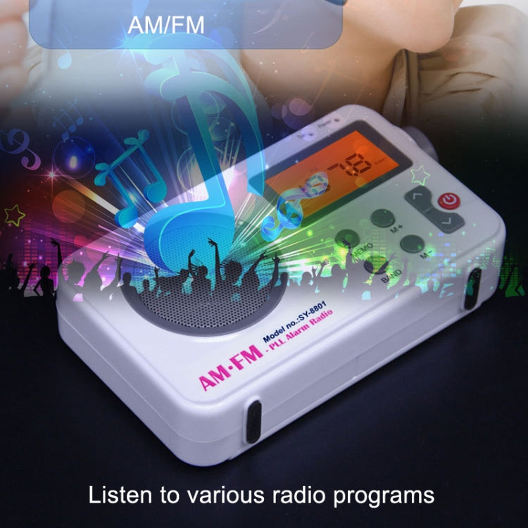 Đài radio retro di động SY-8801 màn hình LCD HD trọng lượng bass sóng ngắn, SY-8801