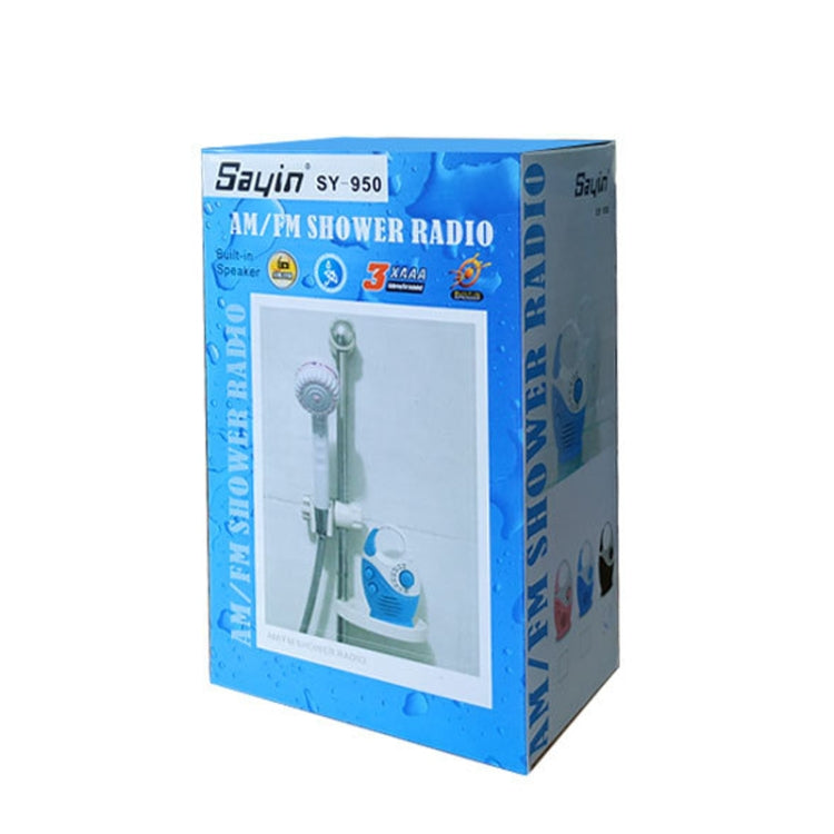 Đài radio nhỏ gọn chống nước Sayin SY-950 băng tần AM/FM phổ thông cho người lớn tuổi, SY-950 xanh, SY-950 đen