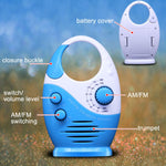 Đài radio nhỏ gọn chống nước Sayin SY-950 băng tần AM/FM phổ thông cho người lớn tuổi, SY-950 xanh, SY-950 đen