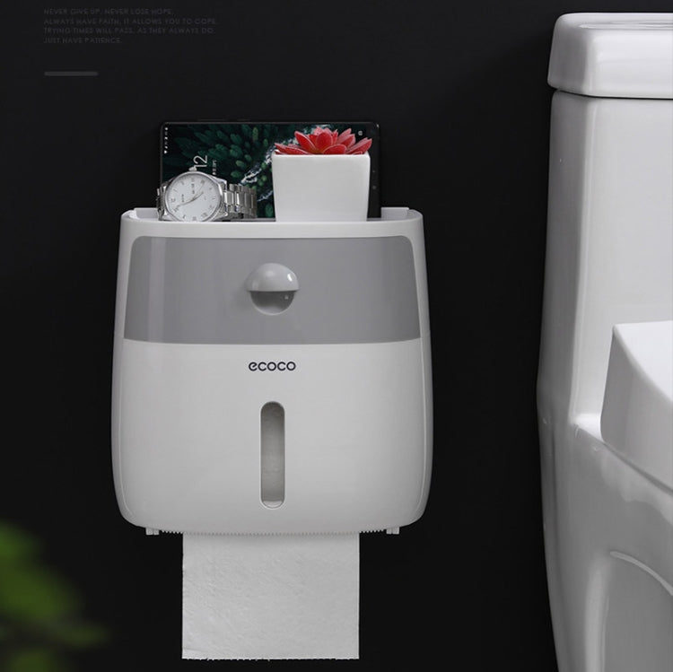 Giá đựng giấy vệ sinh đa năng hai tầng ECOCO E1804, Trắng+Xám, Trắng+Đen, Hồng+Hồng, Xanh+Xanh