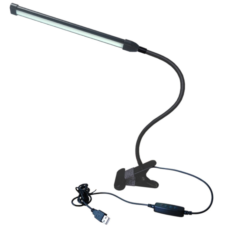 Đèn kẹp USB bảo vệ mắt cho học sinh, đèn bàn LED điều chỉnh độ sáng, Tím, Vàng, Đen, Bạc