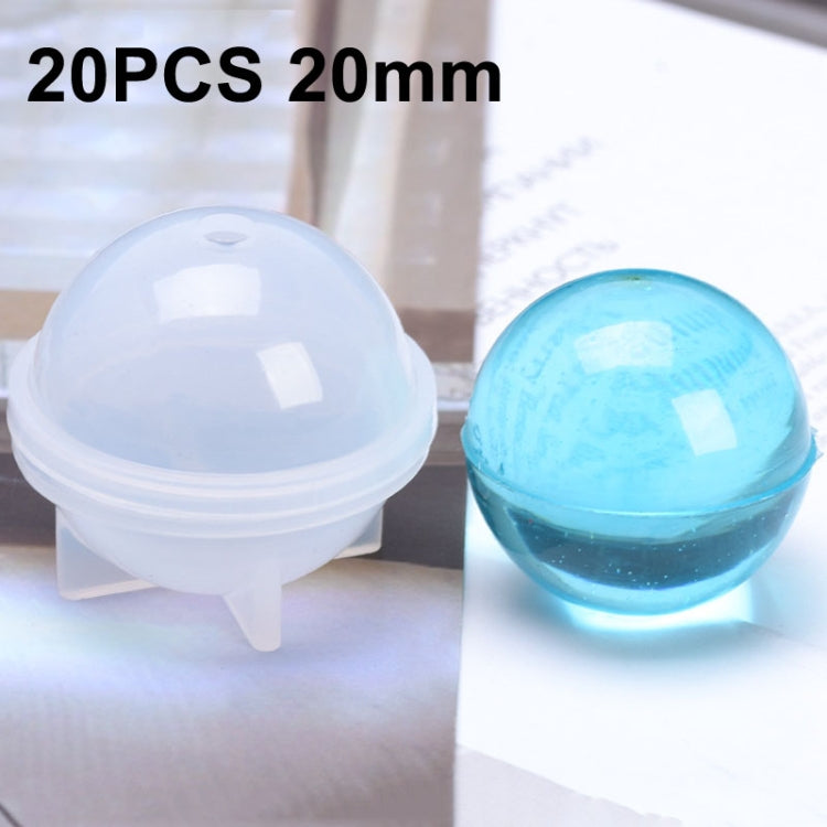 Khuôn silicone làm bóng pha lê epoxy DIY trang sức thủ công, 20 cái 20mm, 20 cái 30mm, 10 cái 40mm, 4 cái 50mm, 4 cái 60mm