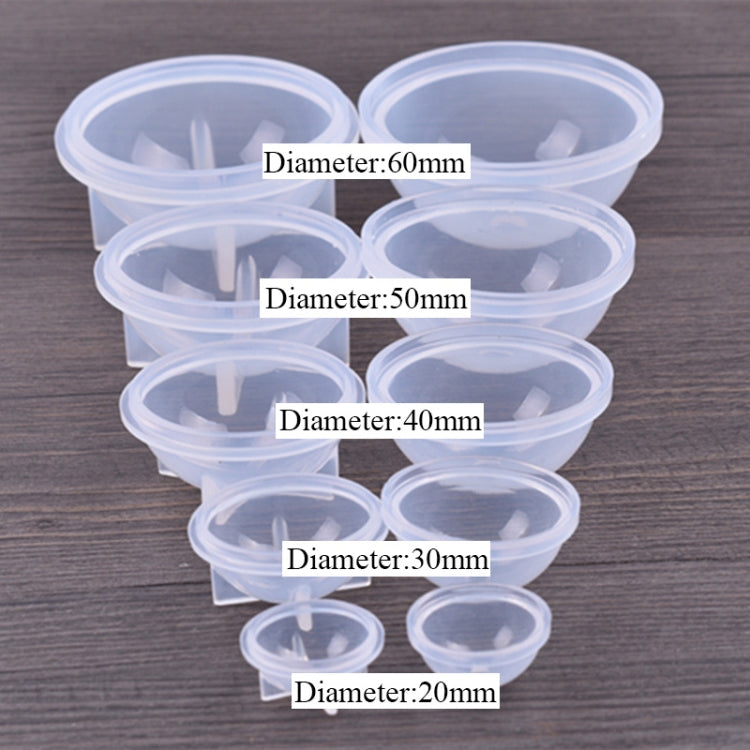 Khuôn silicone làm bóng pha lê epoxy DIY trang sức thủ công, 20 cái 20mm, 20 cái 30mm, 10 cái 40mm, 4 cái 50mm, 4 cái 60mm