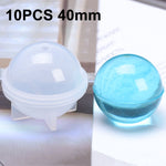Khuôn silicone làm bóng pha lê epoxy DIY trang sức thủ công, 20 cái 20mm, 20 cái 30mm, 10 cái 40mm, 4 cái 50mm, 4 cái 60mm