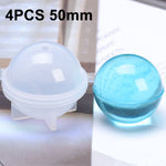Khuôn silicone làm bóng pha lê epoxy DIY trang sức thủ công, 20 cái 20mm, 20 cái 30mm, 10 cái 40mm, 4 cái 50mm, 4 cái 60mm