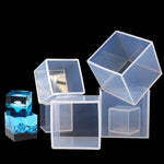 Khuôn silicon hình vuông đổ keo pha lê giọt nước, làm đồ trang sức thủ công DIY, 20 cái 20mm, 20 cái 25mm, 10 cái 35mm, 4 cái 40mm, 4 cái 50mm, 4 cái 65mm