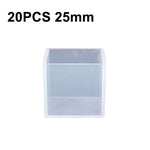 Khuôn silicon hình vuông đổ keo pha lê giọt nước, làm đồ trang sức thủ công DIY, 20 cái 20mm, 20 cái 25mm, 10 cái 35mm, 4 cái 40mm, 4 cái 50mm, 4 cái 65mm