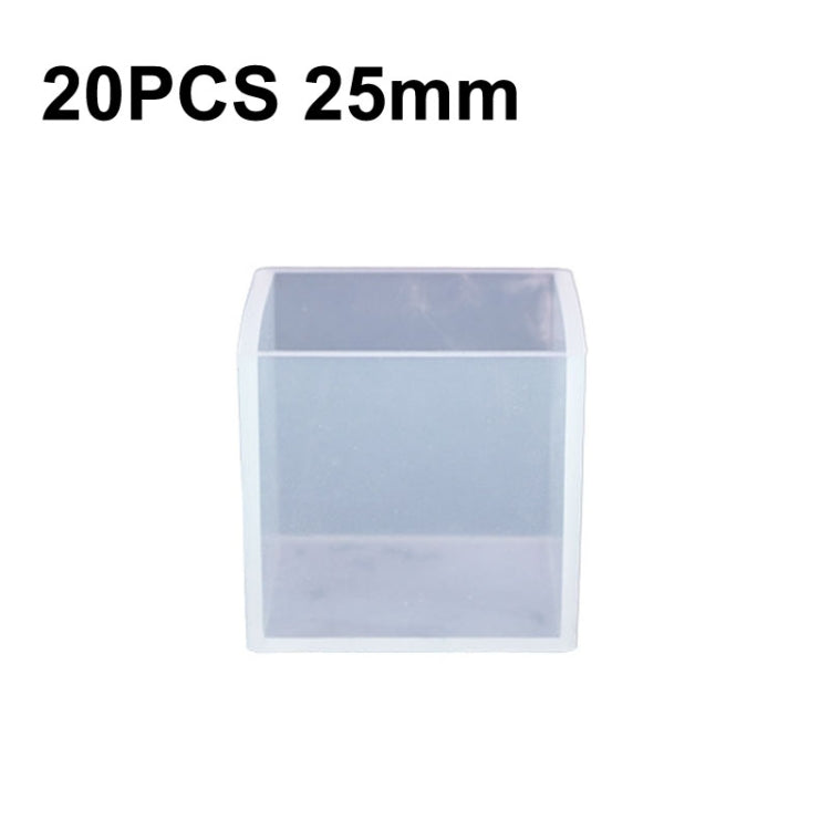 Khuôn silicon hình vuông đổ keo pha lê giọt nước, làm đồ trang sức thủ công DIY, 20 cái 20mm, 20 cái 25mm, 10 cái 35mm, 4 cái 40mm, 4 cái 50mm, 4 cái 65mm