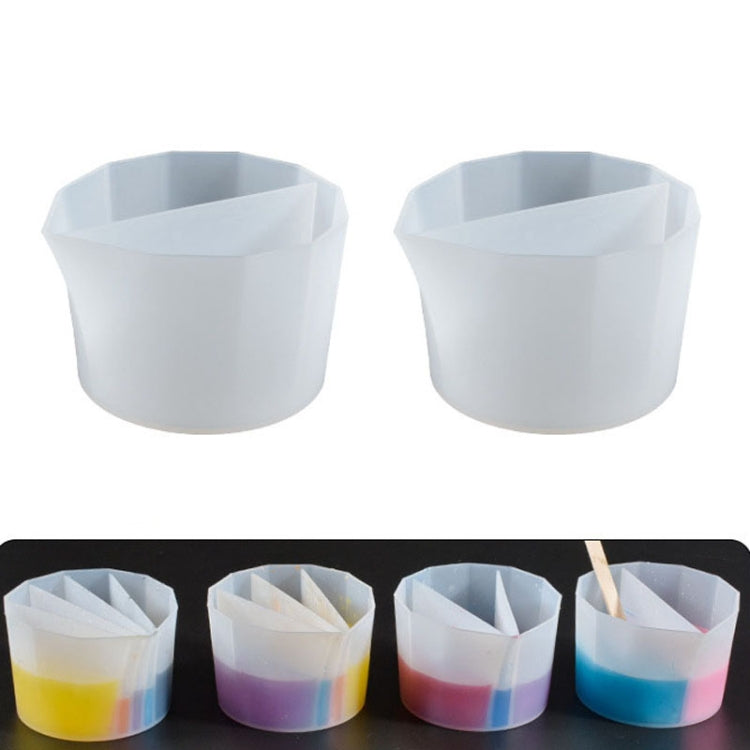 2 cái cốc tách màu epoxy pha lê DIY, cốc silicon tạo màu, kiểu: 2 cái 2 ngăn, 2 cái 3 ngăn, 2 cái 4 ngăn, 2 cái 5 ngăn