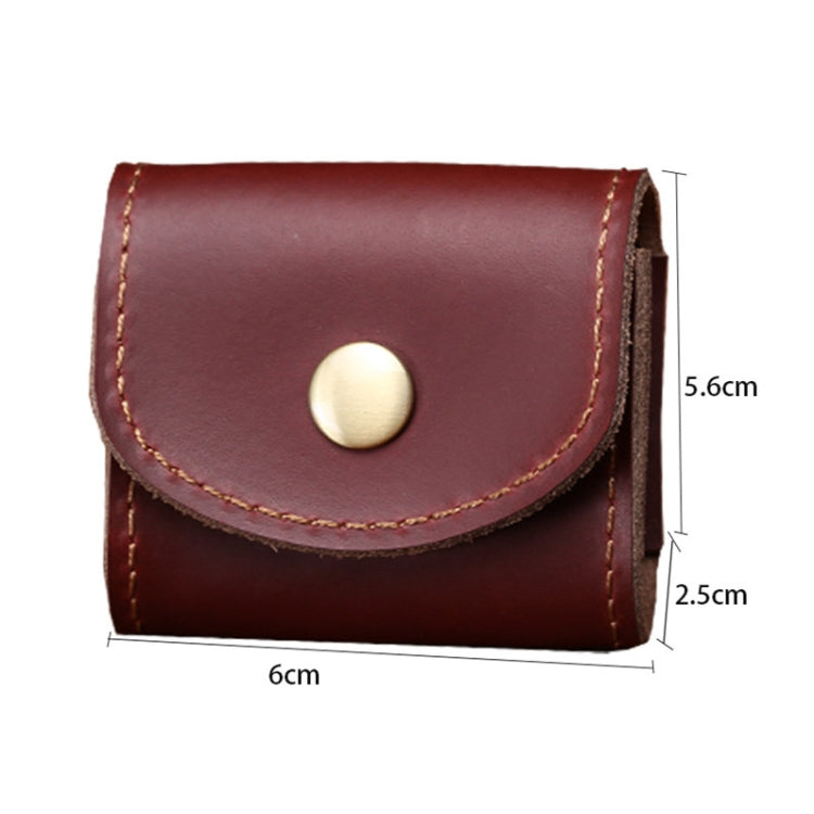 Túi đựng tai nghe da mini cổ điển S122, Cà phê, Đỏ rượu, Đen, Xanh dương, Xám, Xanh lá