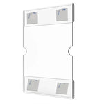 2 cái giá đỡ bảng hiệu acrylic 4x6 inch gắn tường, khung ảnh treo tường