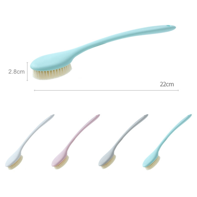 Bàn chải tắm lông mềm cán dài, bàn chải massage lông nylon, Lông mềm trắng, Lông mềm xám, Lông mềm xanh, Lông mềm hồng