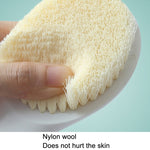 Bàn chải tắm lông mềm cán dài, bàn chải massage lông nylon, Lông mềm trắng, Lông mềm xám, Lông mềm xanh, Lông mềm hồng