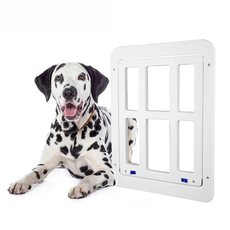 Cửa lưới caro cho cửa sổ, có khóa tự động đóng, Kích thước: 34cmx44cm, màu trắng