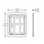 Cửa lưới caro cho cửa sổ, có khóa tự động đóng, Kích thước: 34cmx44cm, màu trắng
