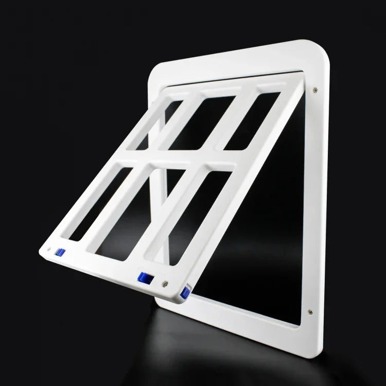 Cửa lưới caro cho cửa sổ, có khóa tự động đóng, Kích thước: 34cmx44cm, màu trắng