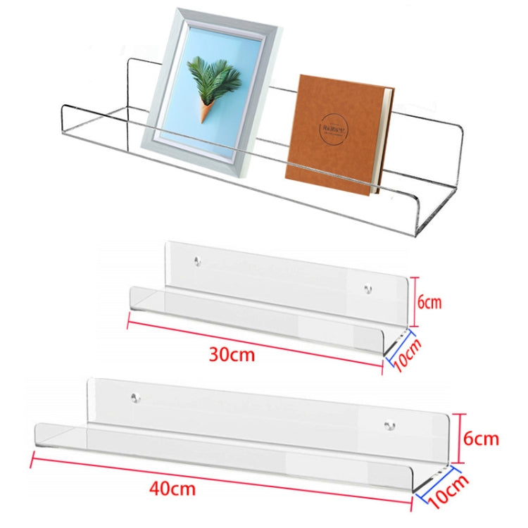 Kệ acrylic gắn tường cho nhà bếp, văn phòng, phòng sách, kệ acrylic kích thước 30x10x6cm, kệ acrylic kích thước 40x10x6cm