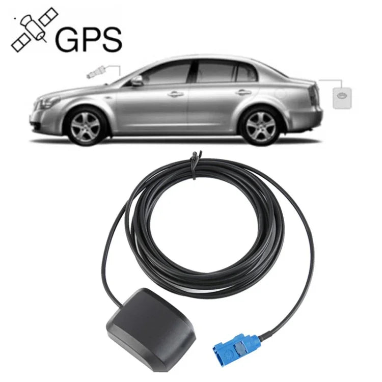 Bộ khuếch đại ăng-ten vệ tinh GPS DVD xe hơi GPS-01, giao diện SMA/FAKRA-C, chân đế nam châm
