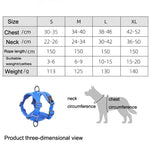 Dây Đeo Ngực Thú Cưng HT-864 Dây Dắt Chó Phản Quang Thoáng Khí, Kích Thước:, S, M, L, XL