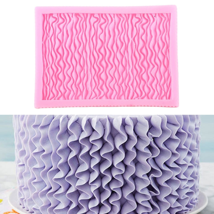 Khuôn silicon làm bánh fondant thực phẩm, trang trí váy xếp ly, CC562