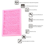 Food Grade Fondant Silicone Mold Pleated Skirt Cake Decorating Tool, CC562