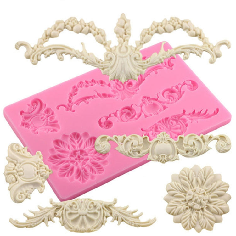 Khuôn silicon trang trí bánh fondant viền hoa, CF394