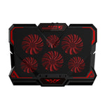 CoolCold Quạt làm mát laptop chơi game 17 inch sáu quạt hai cổng USB 2600RPM đế tản nhiệt laptop