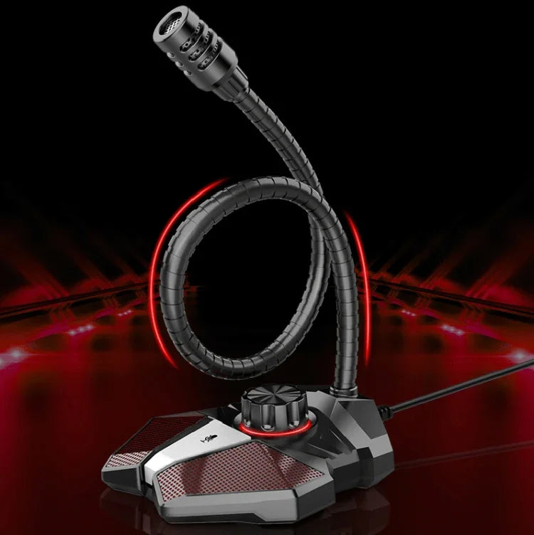 Microphone thu âm đa hướng JK Card âm thanh tích hợp Mic chơi game linh hoạt, 3.5mm