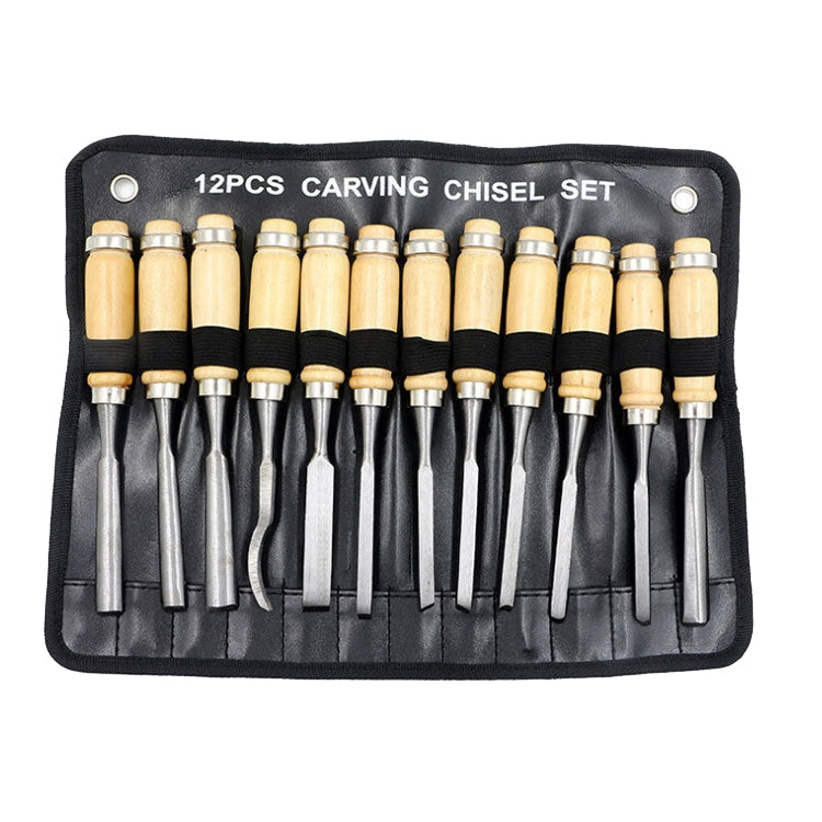 Dao khắc, đục mộc, dao khắc gỗ, bộ dụng cụ khắc gỗ 12 cái/bộ