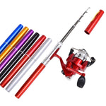 Bộ cần câu và máy câu cá loại bút LEO, thiết bị câu cá bỏ túi tiện lợi, H8022G Vàng, H8022PU Tím, H8022R Đỏ, H8022 Bạc, H8022B Đen, H8022BL Xanh dương