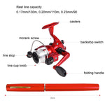Bộ cần câu và máy câu cá loại bút LEO, thiết bị câu cá bỏ túi tiện lợi, H8022G Vàng, H8022PU Tím, H8022R Đỏ, H8022 Bạc, H8022B Đen, H8022BL Xanh dương