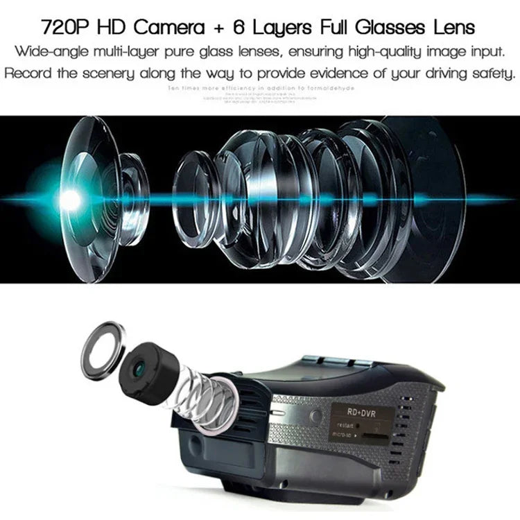 VG3 thiết bị ghi hình lái xe điện tử 2 trong 1, thiết bị cảnh báo radar di động cho xe, VG3