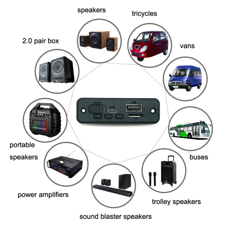 Module giải mã Bluetooth JQ-D102BT có ampli ghi âm cuộc gọi MP3, JQ-D102BT