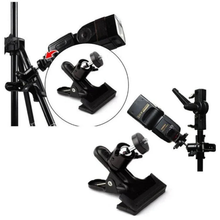 2 Chiếc Giá Đỡ Kim Loại Đèn Flash Kẹp Chắc Chắn Gimbal