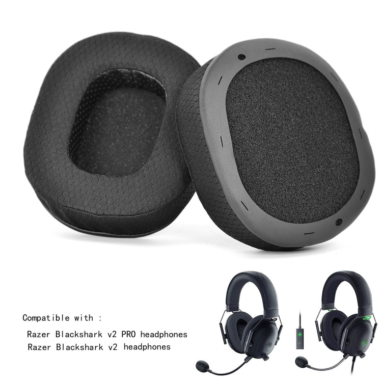 2 miếng bọc mút đệm tai cho Razer BlackShark V2 /V2 Pro, kiểu: 19B32, Ice Sense, lưới bóng đá