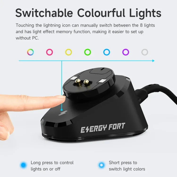 Đế sạc không dây cho chuột Logitech G502 / GPW1 / 2, Đen dệt, Đen dòng, Trắng dệt, Trắng dòng