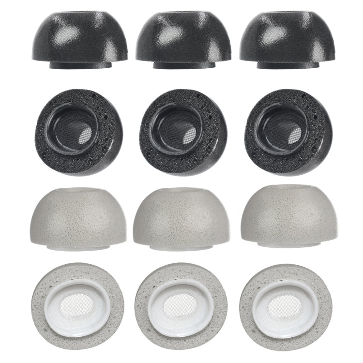 2 miếng đệm tai bằng mút nhớ cho tai nghe TWS Airpods Pro, kích thước: lớn đen, trung bình đen, nhỏ đen, lớn xám, trung bình xám, nhỏ xám