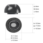 2 miếng đệm tai bằng mút nhớ cho tai nghe TWS Airpods Pro, kích thước: lớn đen, trung bình đen, nhỏ đen, lớn xám, trung bình xám, nhỏ xám