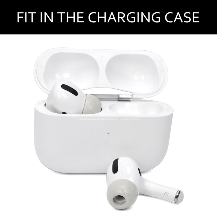 2 miếng đệm tai bằng mút nhớ cho tai nghe TWS Airpods Pro, kích thước: lớn đen, trung bình đen, nhỏ đen, lớn xám, trung bình xám, nhỏ xám