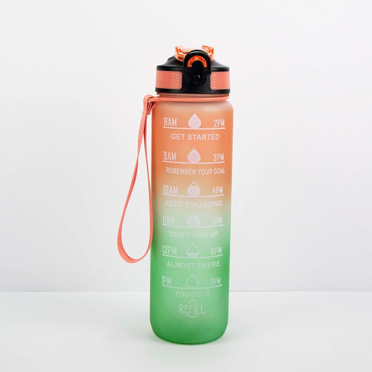 Bình thể thao 1000ml Gradient Space Cup nắp bật có ống hút, màu cam - xanh lá gradient, xanh dương và đỏ gradient, xanh lá và đỏ gradient, vàng tím gradient, đen, xanh dương, xanh lá
