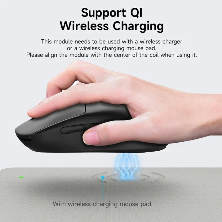 Module sạc không dây cho chuột Logitech G502 / G703 / G403 / G903 / GPW / GPW2, Trong suốt, Flash