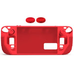 Bao silicone toàn diện có nắp nút cho Steam Deck, (Đen), (Xanh dương), (Đỏ), (Hồng)