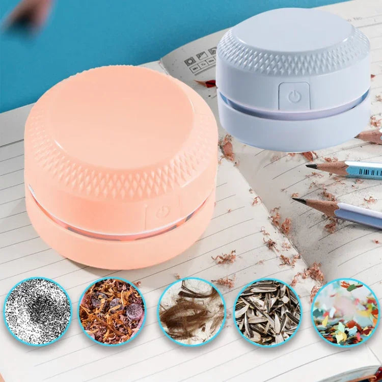 Bộ 2 máy hút bụi mini để bàn, cao su làm sạch bụi bàn phím, Hồng, Xanh dương