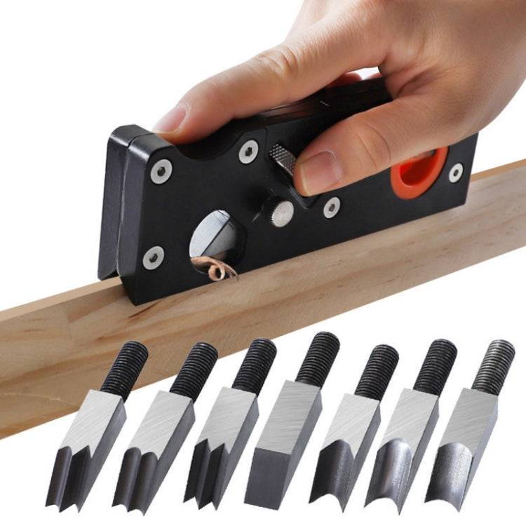 Máy bào vát gỗ điều chỉnh độ sâu, đầu dao cắt tròn 1/4, đầu dao cắt tròn 1/8, đầu dao tròn 3/16, dao sắc + dao bo góc, đầu dao phẳng 45 độ, đầu dao kép sắc, đầu tròn kép, bộ đầu dao 7 cái/bộ