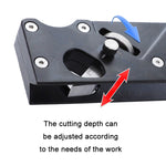 Máy bào vát gỗ điều chỉnh độ sâu, đầu dao cắt tròn 1/4, đầu dao cắt tròn 1/8, đầu dao tròn 3/16, dao sắc + dao bo góc, đầu dao phẳng 45 độ, đầu dao kép sắc, đầu tròn kép, bộ đầu dao 7 cái/bộ