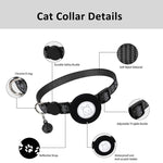 Vòng cổ phản quang cho mèo có chuông cho AirTag thế hệ 2 / AirTag thế hệ 1, Xanh dương, Tím, Đen, Hồng, Cam, Xanh nhạt, Đỏ hồng, Xanh lá, Vàng