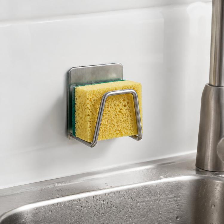 Giá đựng bọt biển bằng thép không gỉ 304 để bồn rửa, Màu: Màu xước, Màu xước, Đen nướng, Màu thật lớn, Đen nướng lớn, Trắng nướng lớn, Màu thật 201