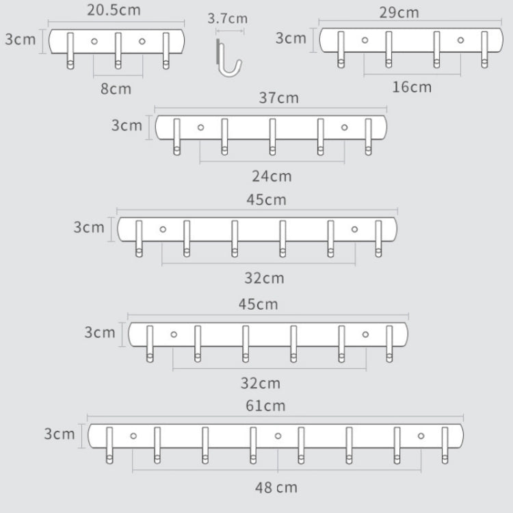Móc treo áo sau cửa thép không gỉ 304 không đục lỗ, 3 móc, 4 móc, 6 móc, 7 móc, 8 móc, móc bướm 201