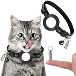 Vòng cổ địa chỉ chống mất cho thú cưng có chuông cho AirTag thế hệ 2 / AirTag thế hệ 1, Xanh lá, Tím, Đen, Hồng, Cam, Xanh dương