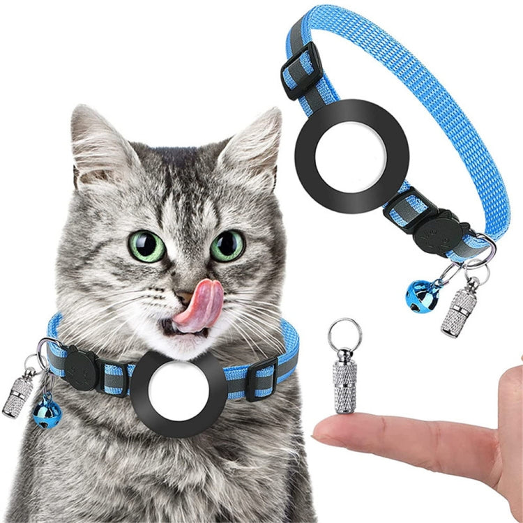 Vòng cổ địa chỉ chống mất cho thú cưng có chuông cho AirTag thế hệ 2 / AirTag thế hệ 1, Xanh lá, Tím, Đen, Hồng, Cam, Xanh dương